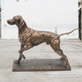 Garden Decorative little metal bronze dog statue sculpture
